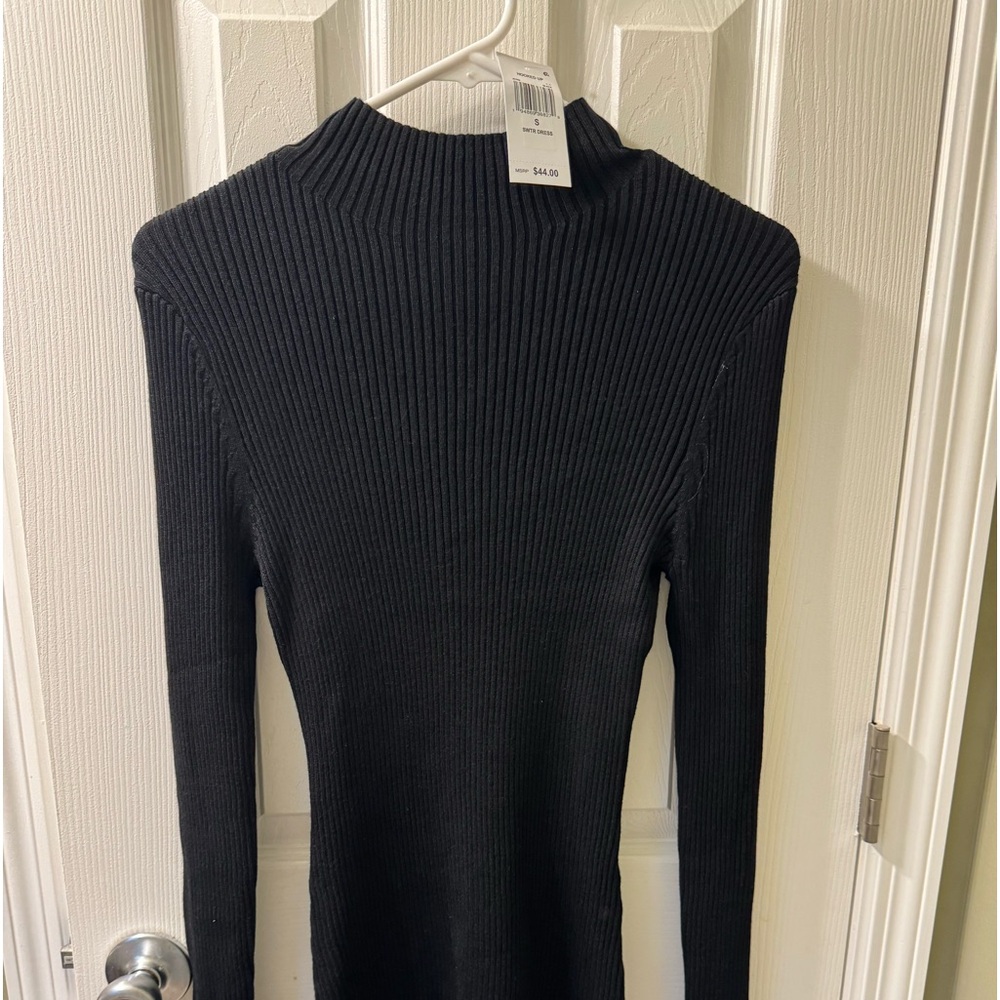 NWT HOOKED UP BLACK SWEATER DRESS